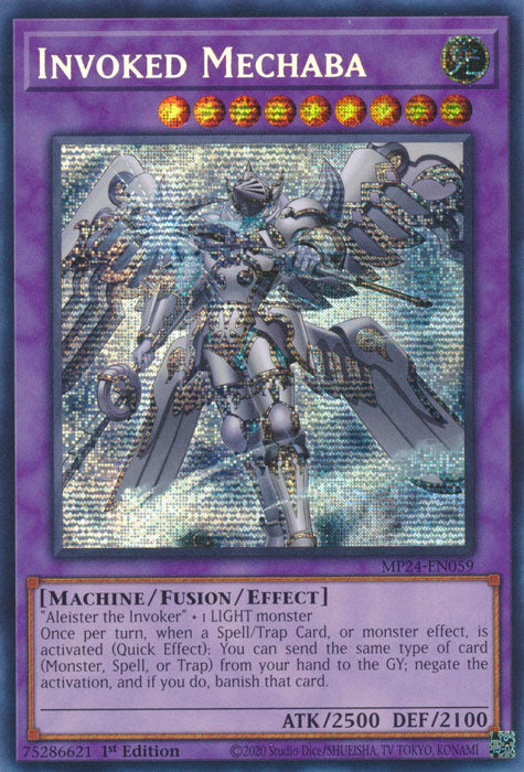Invoked Mechaba (Alternate Art) - MP24-EN059 - Prismatic Secret Rare - 1st Edition