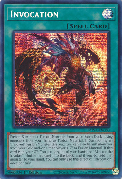 Invocation (Alternate Art) - MP24-EN060 - Prismatic Secret Rare - 1st Edition