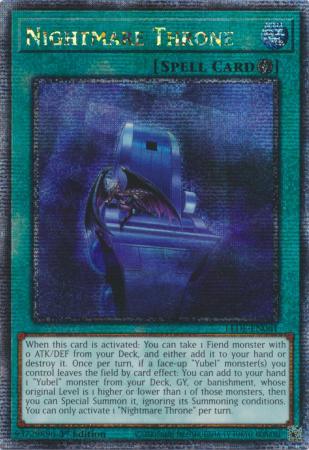 Nightmare Throne - LEDE-EN061 - Quarter Century Secret Rare - 1st Edition