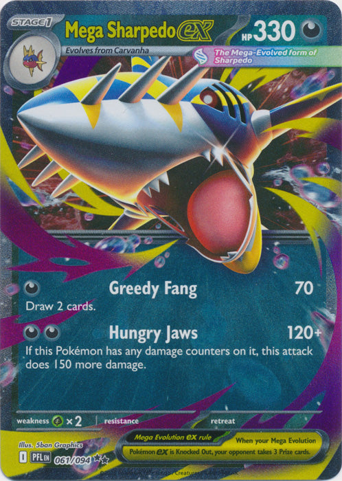 Mega Sharpedo ex - 061/094 - Double Rare
