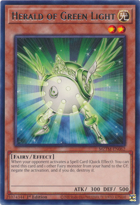 Herald of Green Light - MZTM-EN062 - Rare - 1st Edition
