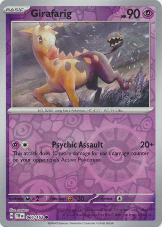 Girafarig - 066/162 - Common - Reverse Holo