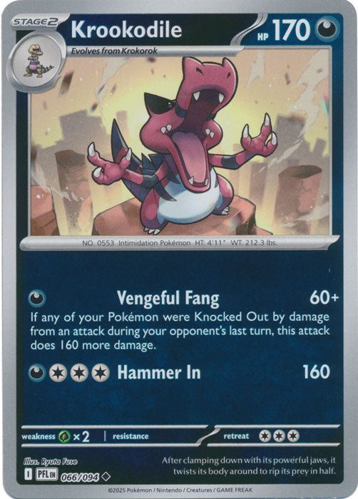 Krookodile - 066/094 - Uncommon - Reverse Holo