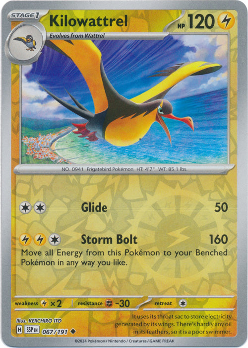 Kilowattrel - 067/191 - Common - Reverse Holo