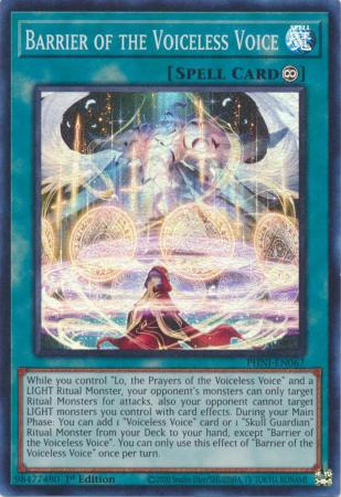 Barrier of the Voiceless Voice - PHNI-EN067 - Super Rare - 1st Edition