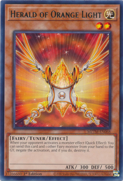 Herald of Orange Light - MZTM-EN068 - Rare - 1st Edition