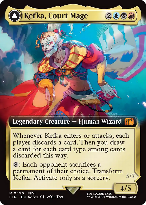 Kefka, Court Mage // Kefka, Ruler of Ruin - Extended Art (FIN)