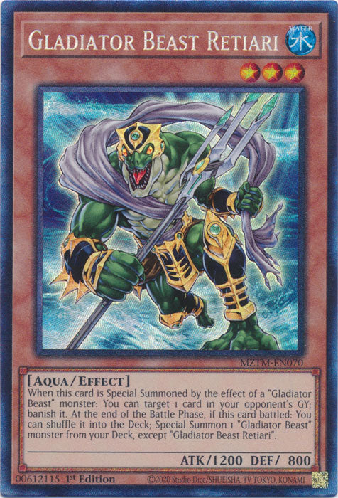 Gladiator Beast Retiari (Collector's Rare) - MZTM-EN070 - Collector's Rare - 1st Edition