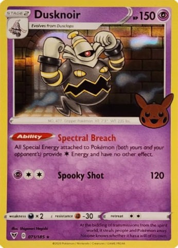 Dusknoir - 071/185 - Holo Promo (Trick or Trade BOOster Bundle)