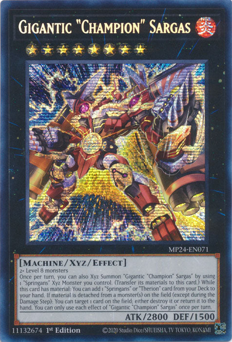 Gigantic Champion Sargas - MP24-EN071 - Prismatic Secret Rare - 1st Edition