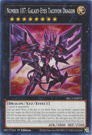 Number 107: Galaxy-Eyes Tachyon Dragon - BLC1-EN072 - Common - 1st Edition