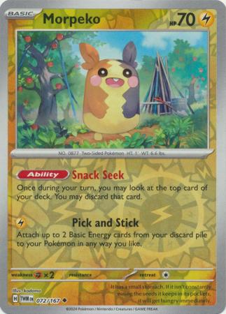 401 Games Canada - Morpeko - 072/167 - Uncommon - Reverse Holo 401 Games Canada - Morpeko - 072/167 - Uncommon - Reverse Holo