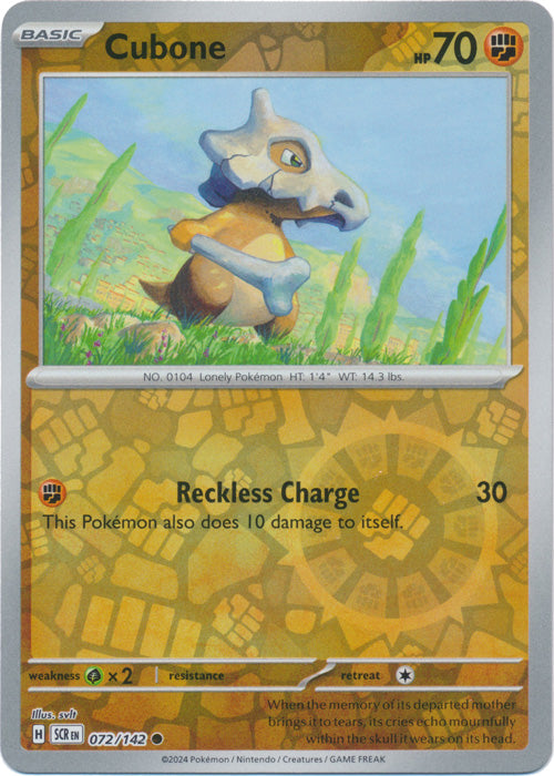 Cubone - 072/142 - Common - Reverse Holo