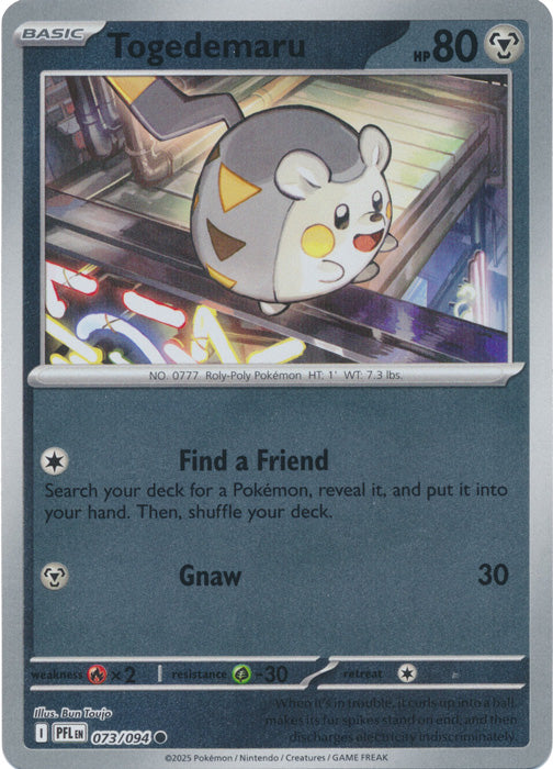 Togedemaru - 073/094 - Common - Reverse Holo
