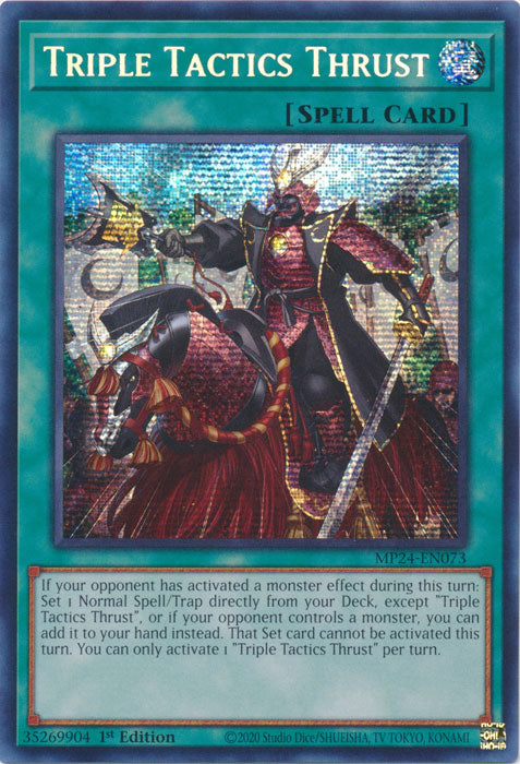 Triple Tactics Thrust - MP24-EN073 - Prismatic Secret Rare - 1st Edition