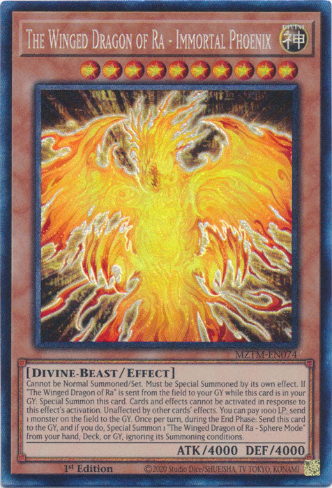 The Winged Dragon of Ra - Immortal Phoenix (Collector's Rare) - MZTM-EN074 - Collector's Rare - 1st Edition