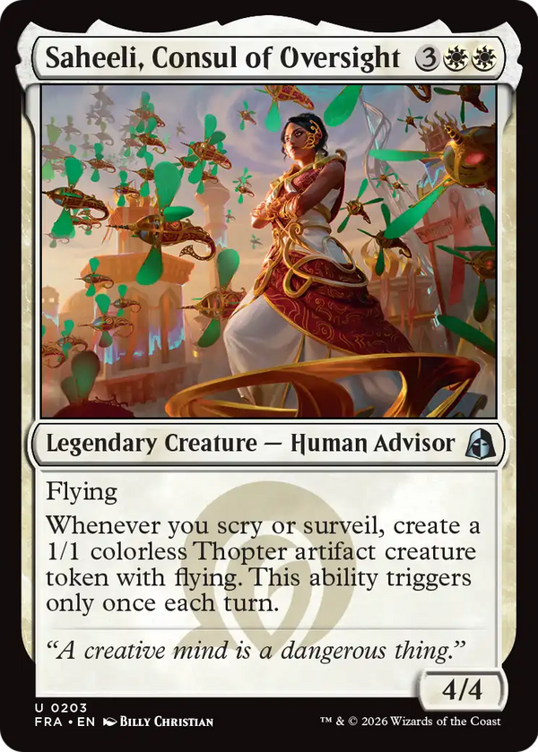 Saheeli, Consul of Oversight (FRA) (Pre-Order)