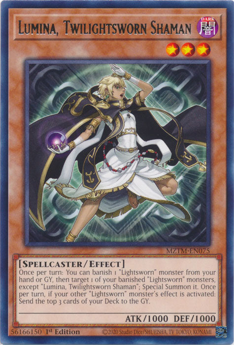Lumina, Twilightsworn Shaman - MZTM-EN075 - Rare - 1st Edition