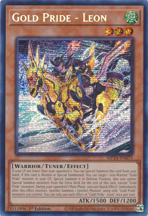 Gold Pride - Leon - MP24-EN075 - Prismatic Secret Rare - 1st Edition