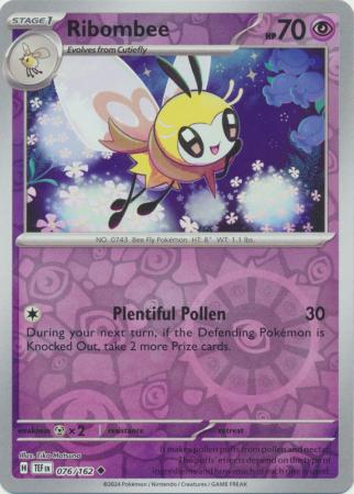 Ribombee - 076/162 - Uncommon - Reverse Holo