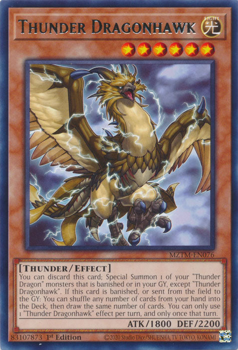 Thunder Dragonhawk - MZTM-EN076 - Rare - 1st Edition