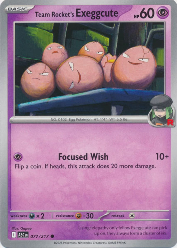 Team Rocket's Exeggcute - 077/217 - Common