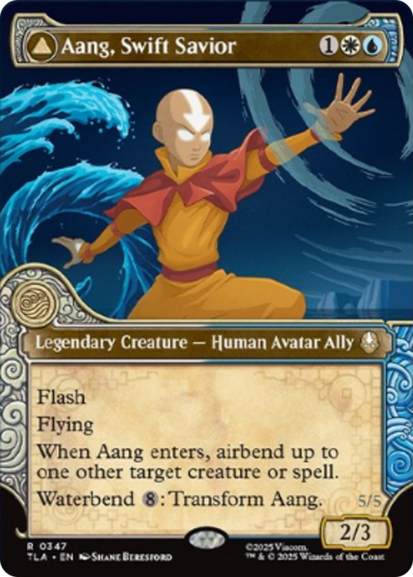 Aang, Swift Savior // Aang and La, Ocean's Fury - Elemental Frame Showcase (TLA)