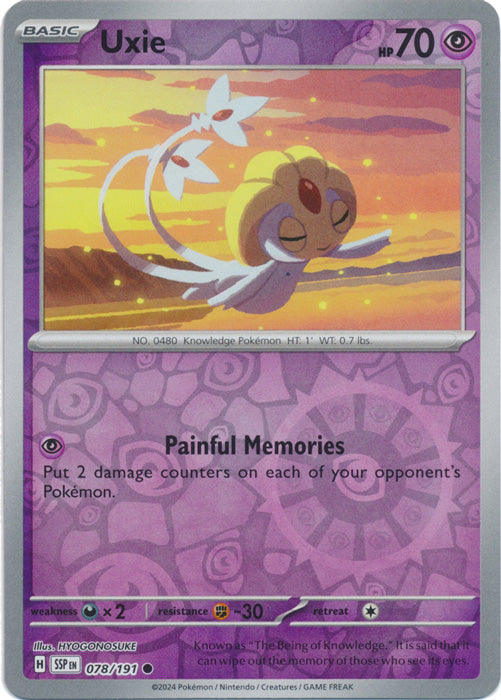 Uxie - 078/191 - Common - Reverse Holo