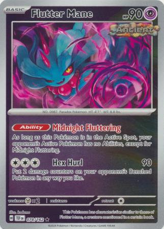 Flutter Mane - 078/162 - Rare - Reverse Holo