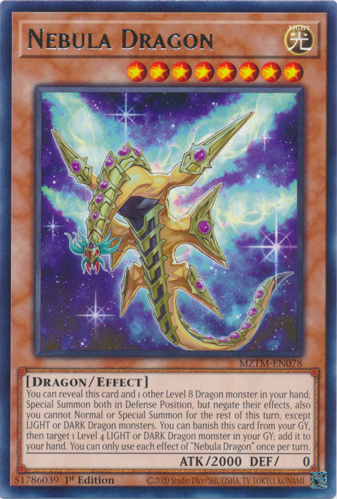 Nebula Dragon - MZTM-EN078 - Rare - 1st Edition