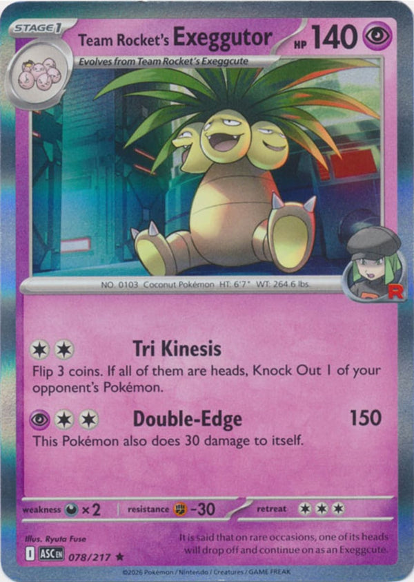 Team Rocket's Exeggutor - 078/217 - Rare
