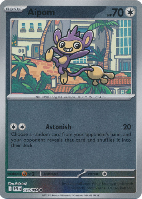 Aipom - 078/094 - Common - Reverse Holo