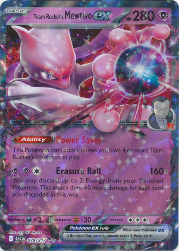 Team Rocket's Mewtwo ex - 079/217 - Double Rare