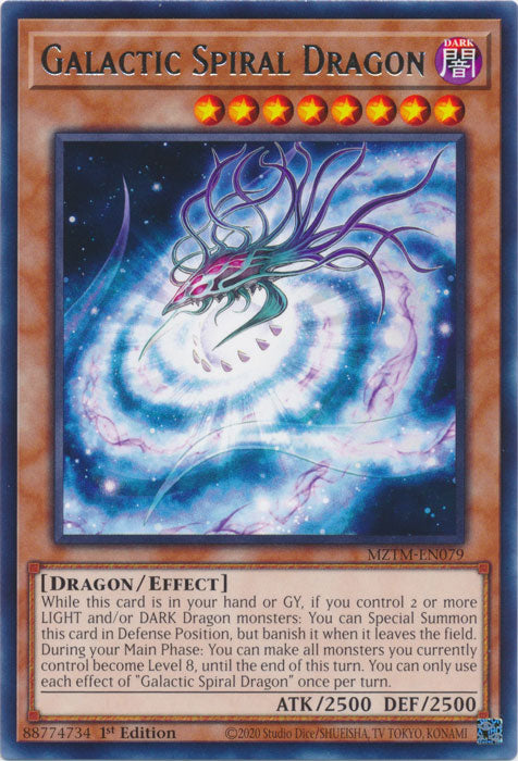 Galactic Spiral Dragon - MZTM-EN079 - Rare - 1st Edition