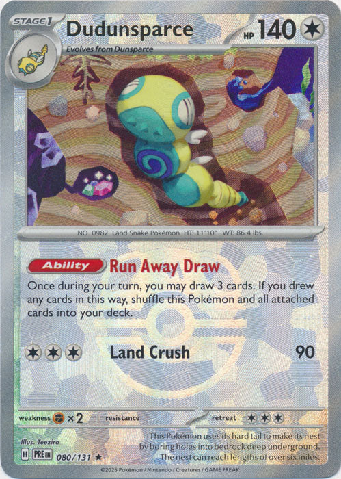 Dudunsparce (Master Ball Pattern) - 080/131 - Rare