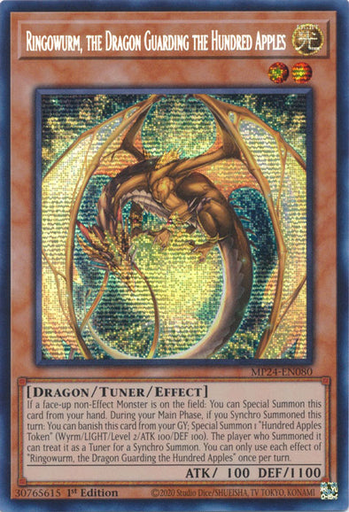 Ringowurm, the Dragon Guarding the Hundred Apples - MP24-EN080 - Prismatic Secret Rare - 1st Edition