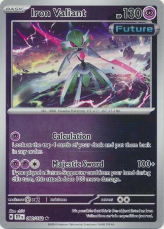Iron Valiant - 080/162 - Rare - Reverse Holo