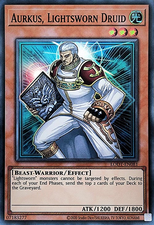 Aurkus, Lightsworn Druid (2020 Date Reprint) - LODT-EN081 - Super Rare