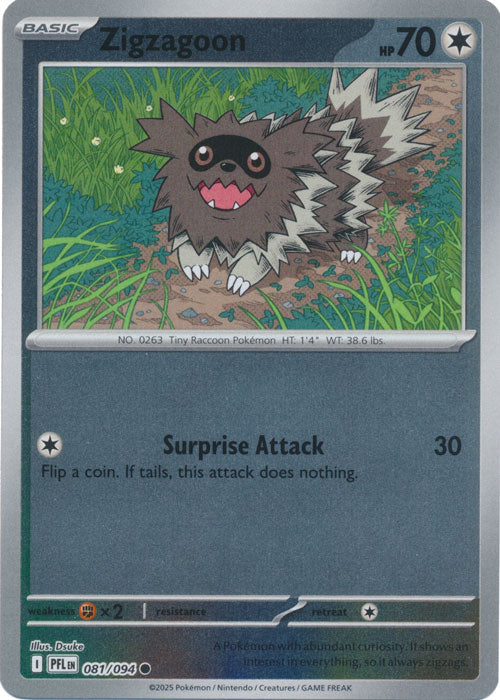Zigzagoon - 081/094 - Common - Reverse Holo