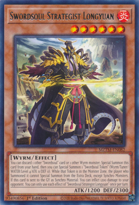 Swordsoul Strategist Longyuan - MZTM-EN082 - Rare - 1st Edition