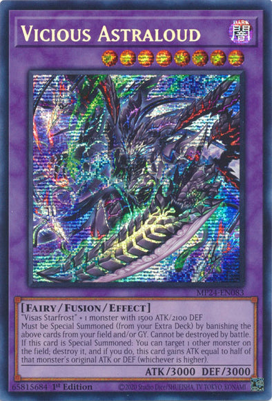 Vicious Astraloud - MP24-EN083 - Prismatic Secret Rare - 1st Edition