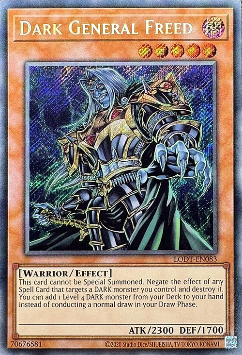 Dark General Freed (2020 Date Reprint) - LODT-EN083 - Secret Rare