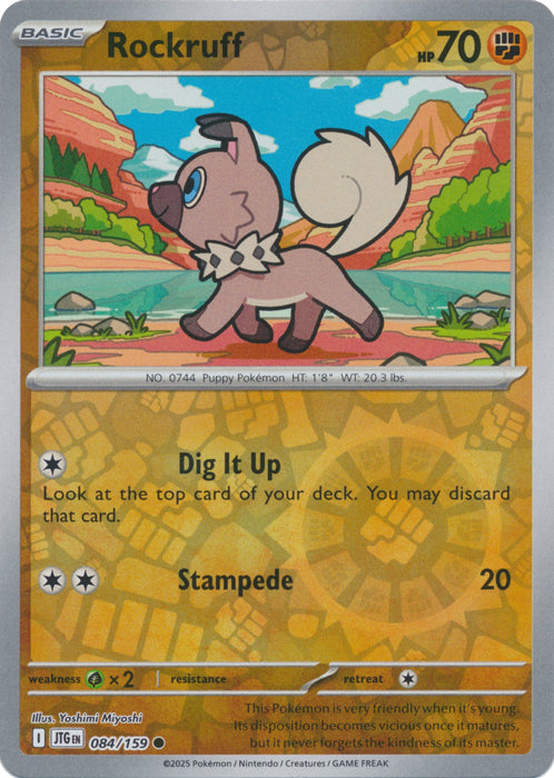 Rockruff - 084/159 - Common - Reverse Holo