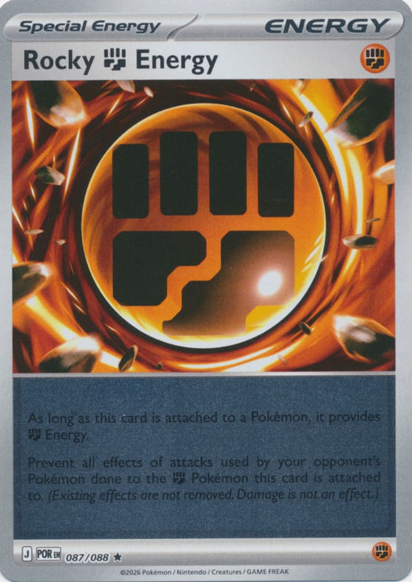 Rocky Fighting Energy - 087/088 - Rare - Reverse Holo