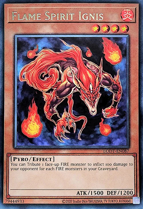 Flame Spirit Ignis (2020 Date Reprint) - LODT-EN087 - Rare