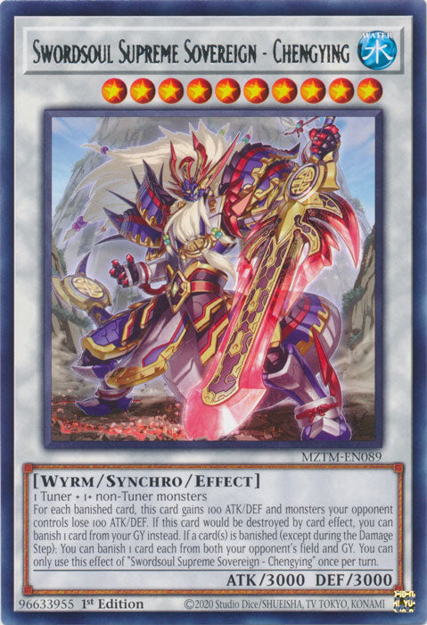 Swordsoul Supreme Sovereign - Chengying - MZTM-EN089 - Rare - 1st Edition