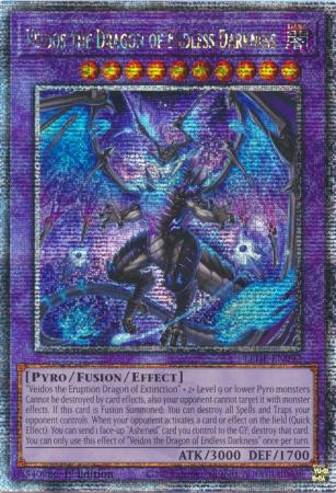 Veidos the Dragon of Endless Darkness - LEDE-EN092 - Quarter Century Secret Rare - 1st Edition