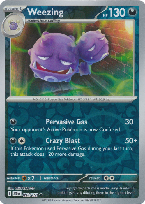 Weezing - 092/159 - Uncommon - Reverse Holo