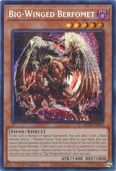 Big-Winged Berfomet - MP24-EN092 - Prismatic Secret Rare - 1st Edition