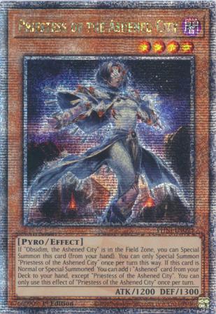 Priestess of the Ashened City - PHNI-EN093 - Quarter Century Secret Rare - 1st Edition